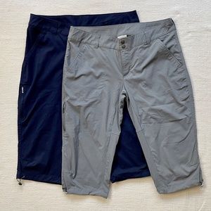 Bundle 2 Pairs Women’s Columbia Trail Knee Pants, Size 14